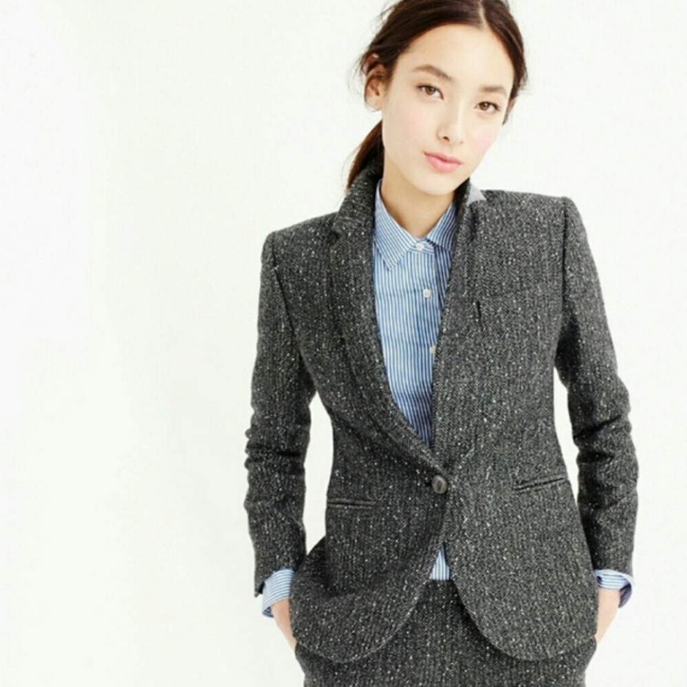 J. Crew Campbell Blazer in Sparkle Donegal Wool
